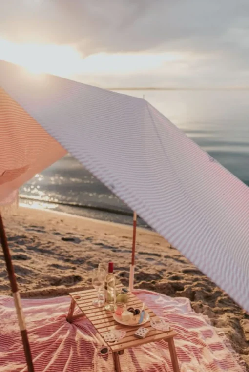 The Beach Blanket - Lauren'S Pink Stripe