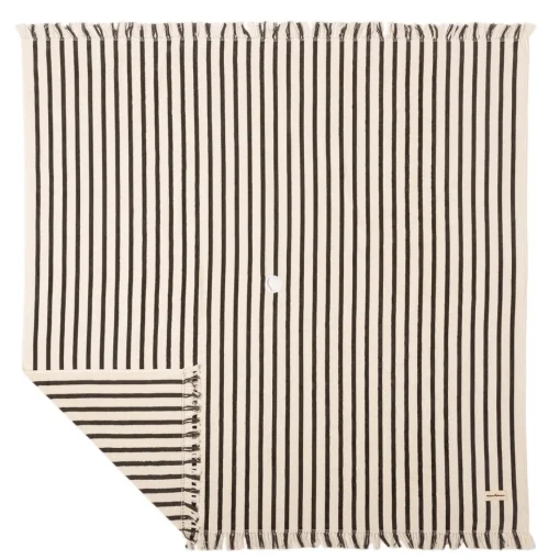 The Beach Blanket - Monaco Black Stripe