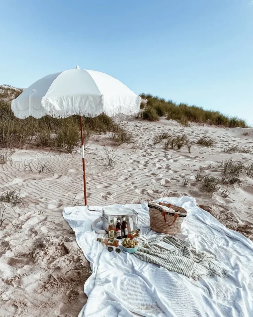 The Beach Towel - Lauren'S Sage Stripe