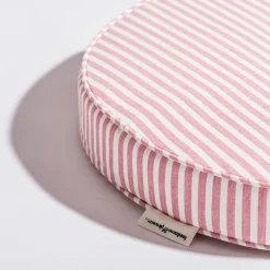 The Circular Pillow - Laurens Pink Stripe